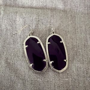 Kendra Scott Elle gold drop earring in deep purple